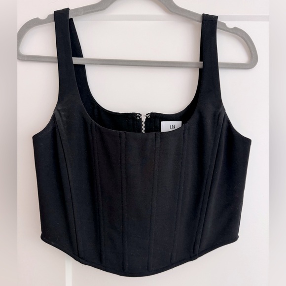 Soft Ribbed Corset Top - Picture 1 of 5